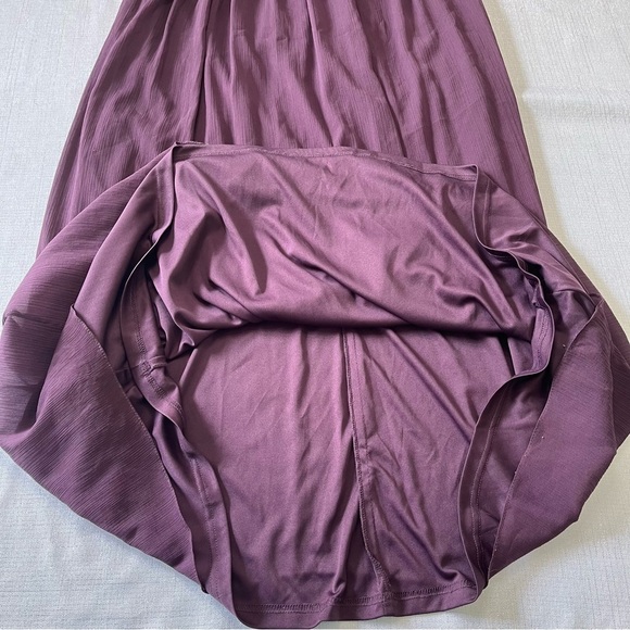 Adrianna Papell Formal Sleeveless Bead Bodice Chiffon Gown Color Purple Size 8 - Picture 10 of 11